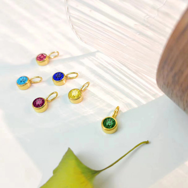 Collana con ciondolo con pietra portafortuna da 8 mm della costellazione Olivenorma