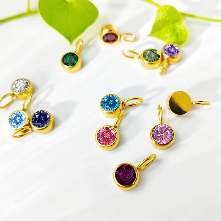Collana con ciondolo con pietra portafortuna da 8 mm della costellazione Olivenorma