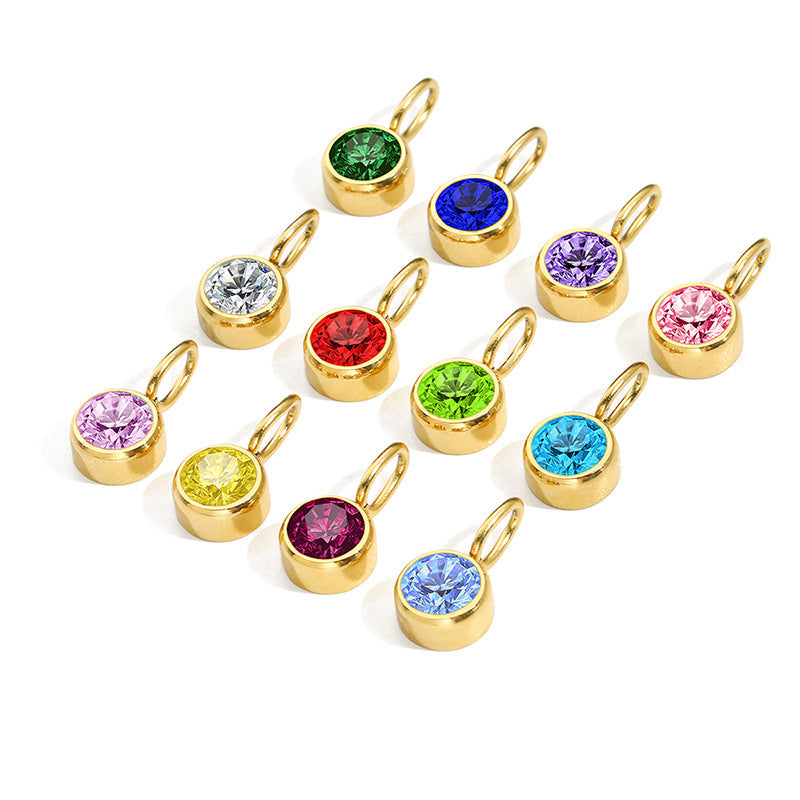 Collana con ciondolo con pietra portafortuna da 8 mm della costellazione Olivenorma