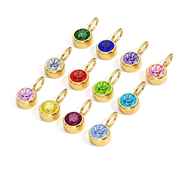 Collana con ciondolo con pietra portafortuna da 8 mm della costellazione Olivenorma