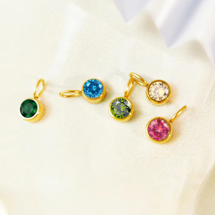 Collana con ciondolo con pietra portafortuna da 8 mm della costellazione Olivenorma