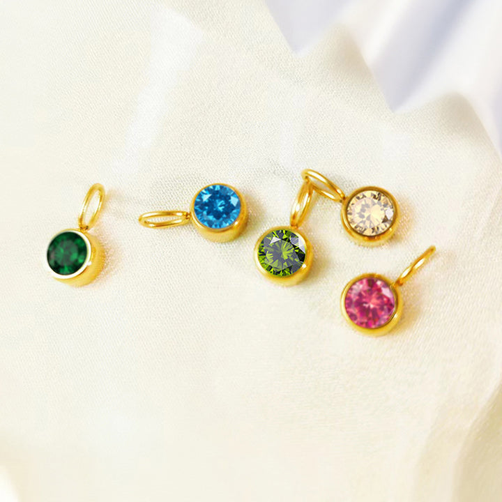 Collana con ciondolo con pietra portafortuna da 8 mm della costellazione Olivenorma