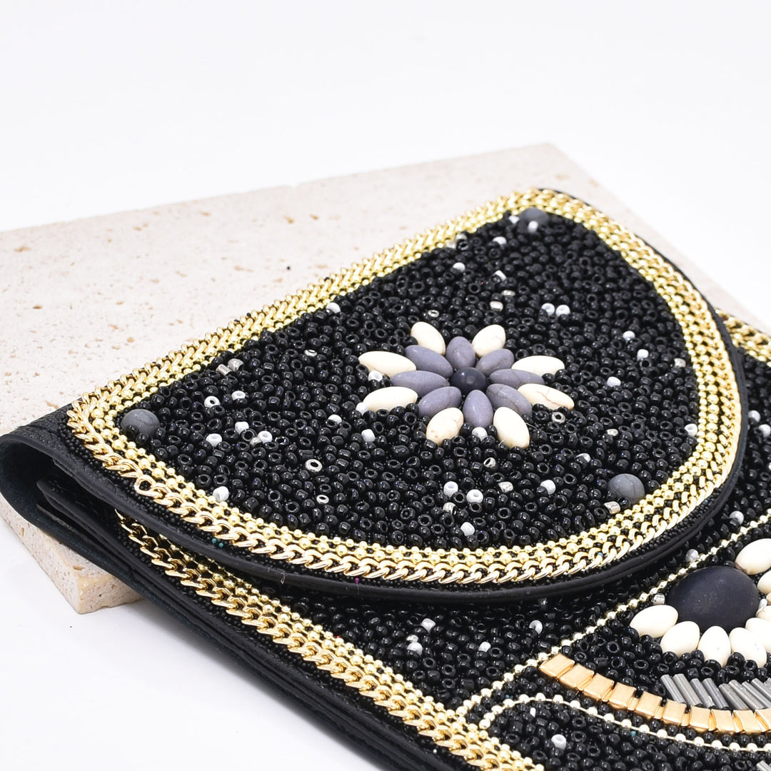 Borsa a tracolla per cellulare con perline in stile etnico Olivenorma