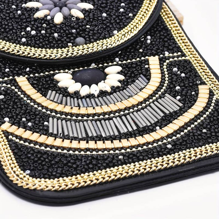 Borsa a tracolla per cellulare con perline in stile etnico Olivenorma