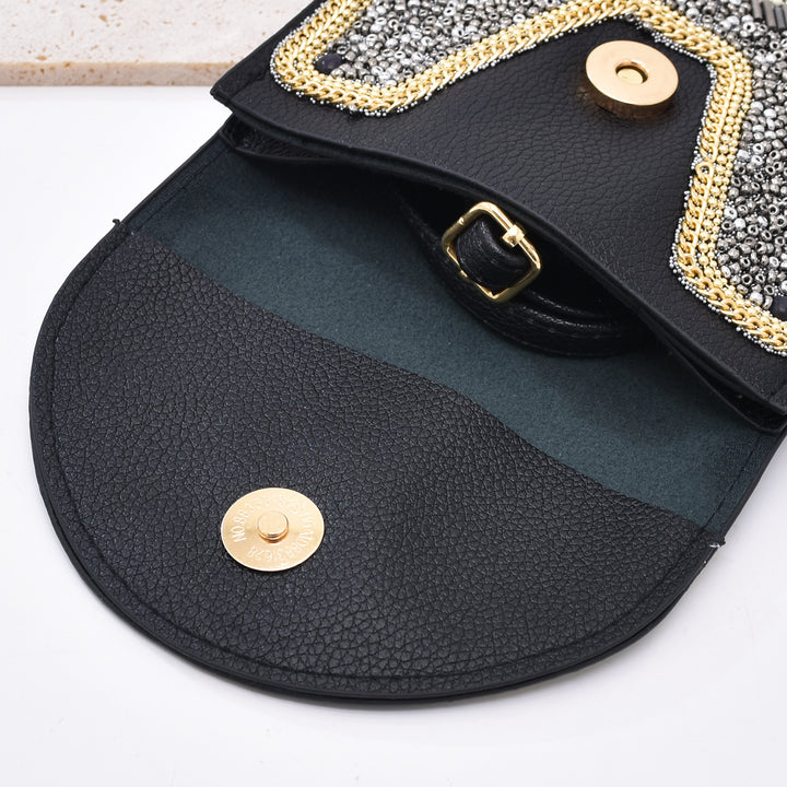 Borsa per cellulare Olivenorma in perline di riso turchese