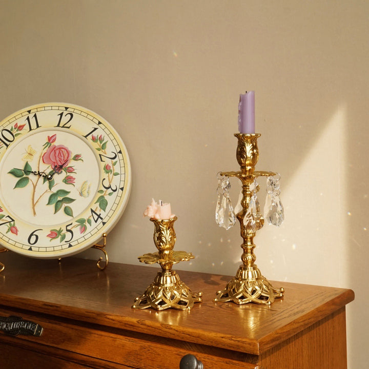 Olivenorma Retro Home Tavolo da pranzo Portacandele in ottone per matrimonio