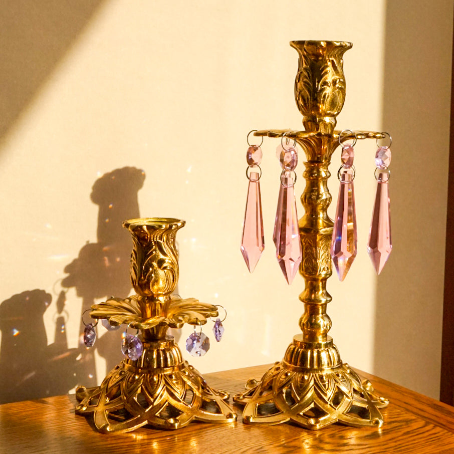 Olivenorma Retro Home Tavolo da pranzo Portacandele in ottone per matrimonio