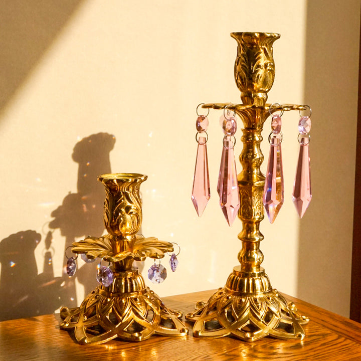 Olivenorma Retro Home Tavolo da pranzo Portacandele in ottone per matrimonio