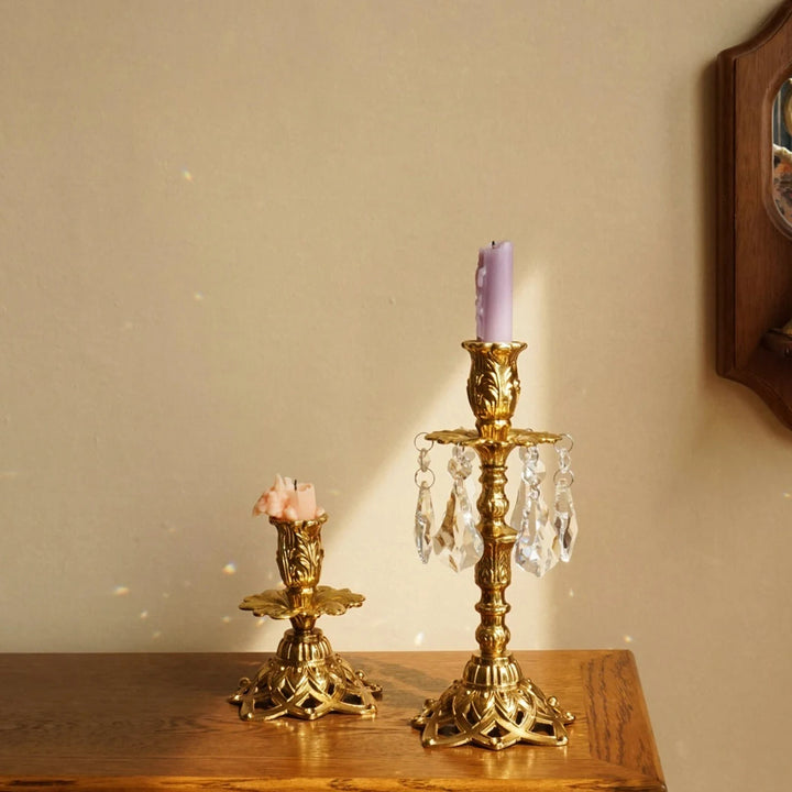 Olivenorma Retro Home Tavolo da pranzo Portacandele in ottone per matrimonio