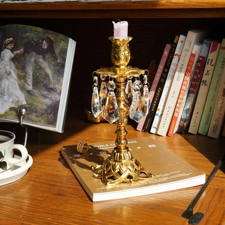Olivenorma Retro Home Tavolo da pranzo Portacandele in ottone per matrimonio