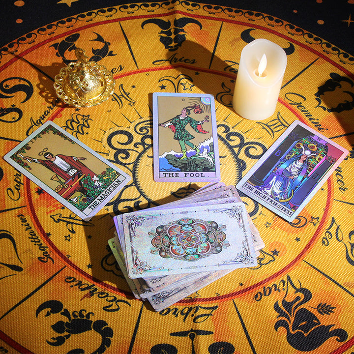 Olivenorma Motivo Floreale Cambia Colore Carta dei Tarocchi PVC Impermeabile