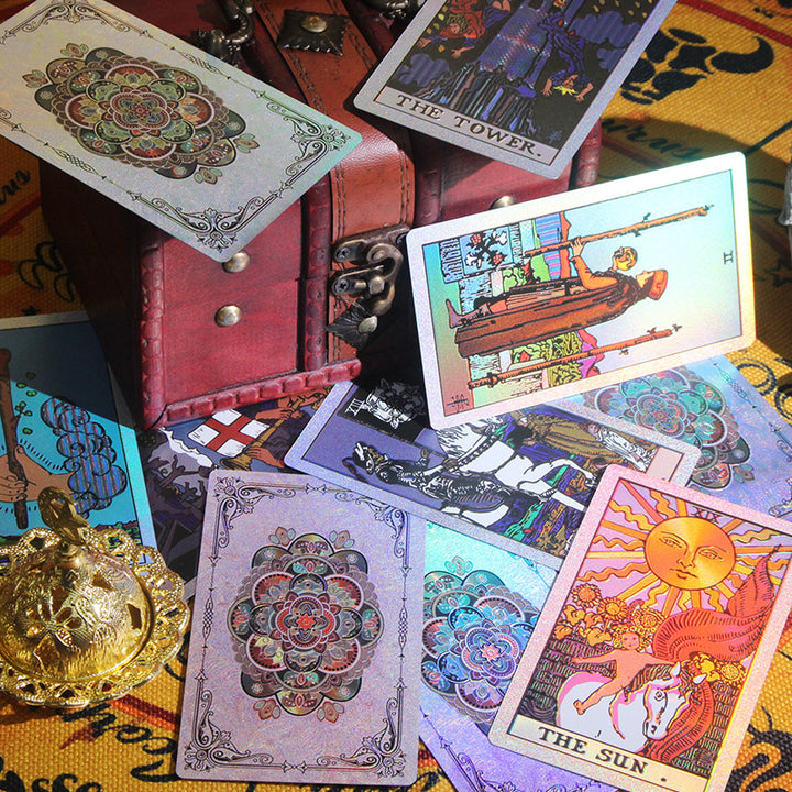 Olivenorma Motivo Floreale Cambia Colore Carta dei Tarocchi PVC Impermeabile