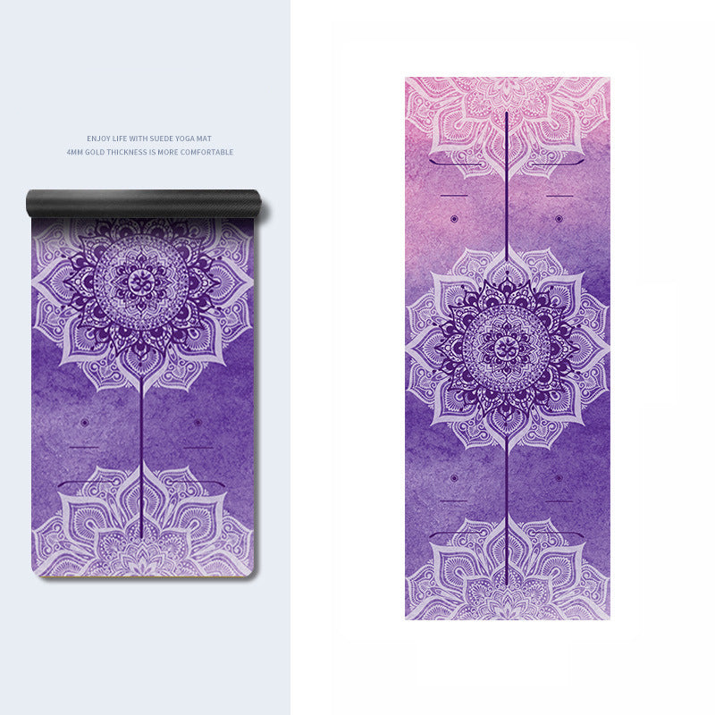 Tappetino da yoga fitness Olivenorma PU in gomma colorata stampata 
