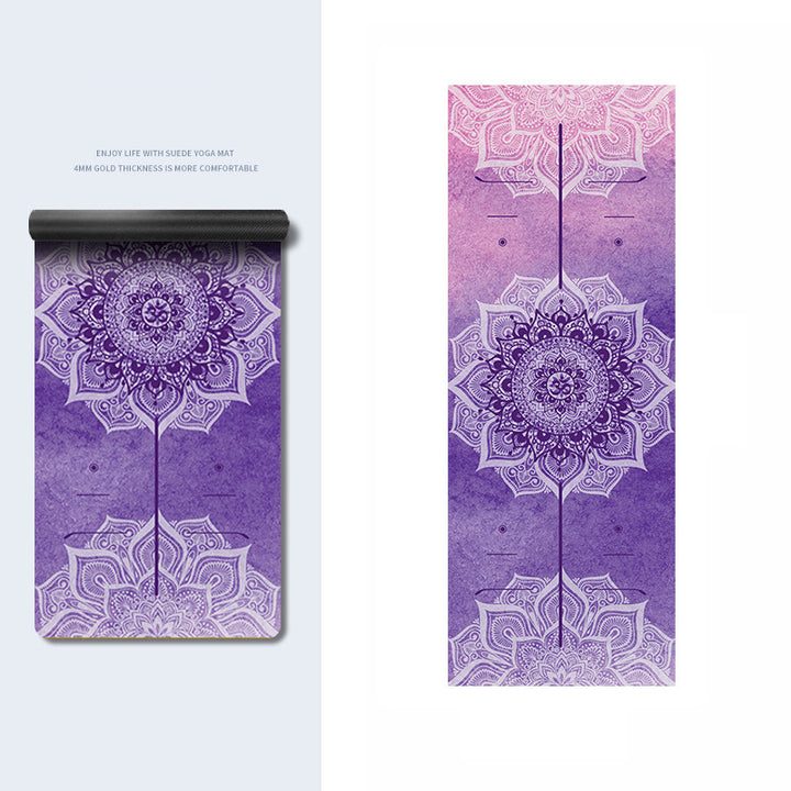 Tappetino da yoga fitness Olivenorma PU in gomma colorata stampata 