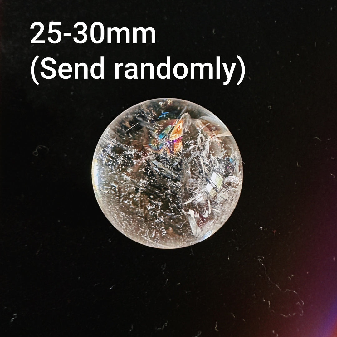 Olivenorma Sfera di cristallo lucidata naturale ad alta frequenza in cristallo trasparente - Cristallo trasparente n. 23-30 mm (invio casuale) - image 1