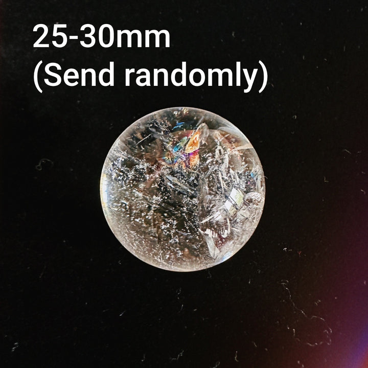 Olivenorma Sfera di cristallo lucidata naturale ad alta frequenza in cristallo trasparente - Cristallo trasparente n. 23-30 mm (invio casuale) - image 1