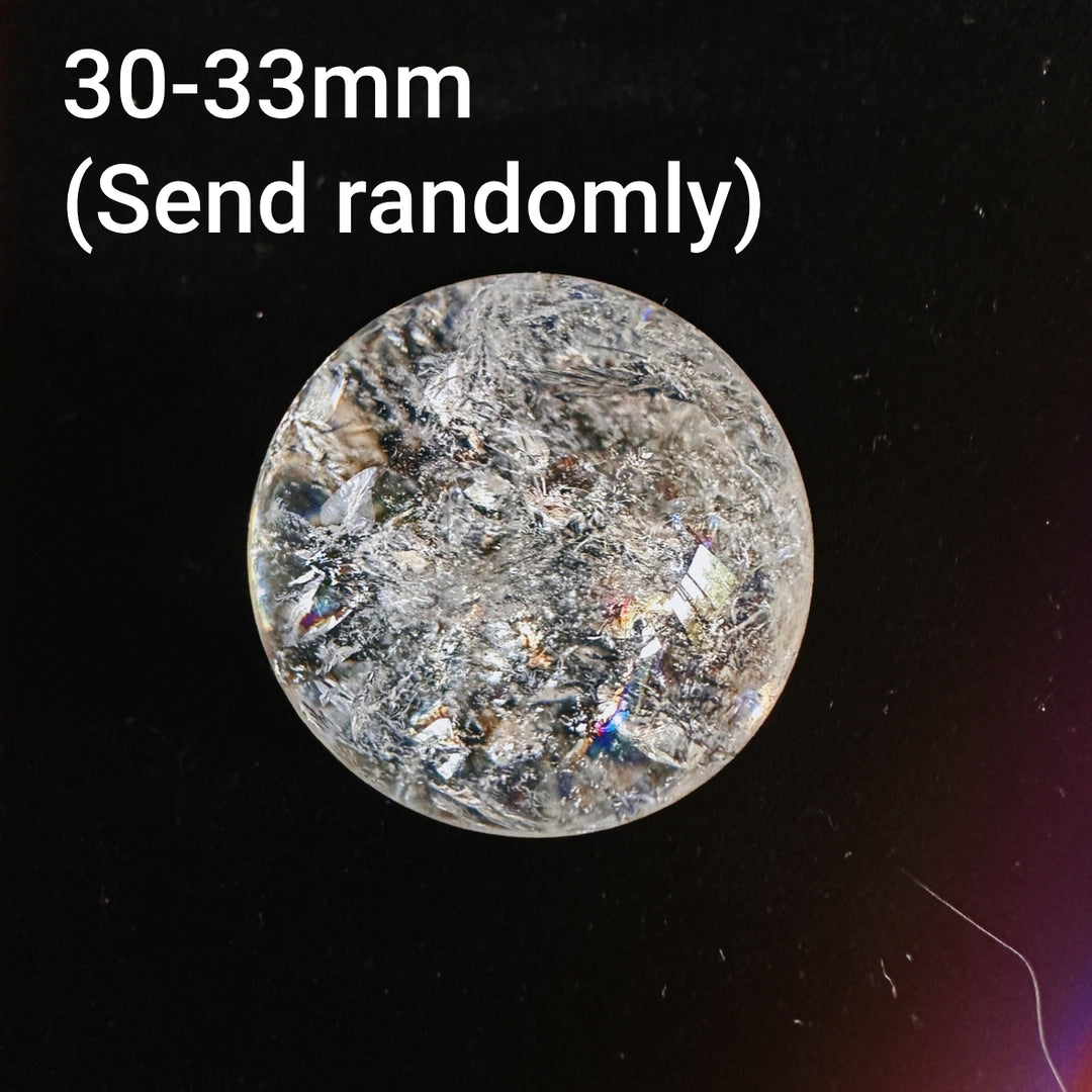 Olivenorma Sfera di cristallo lucidata naturale ad alta frequenza in cristallo trasparente - Cristallo trasparente n. 30-33 mm (invio casuale) - image 2