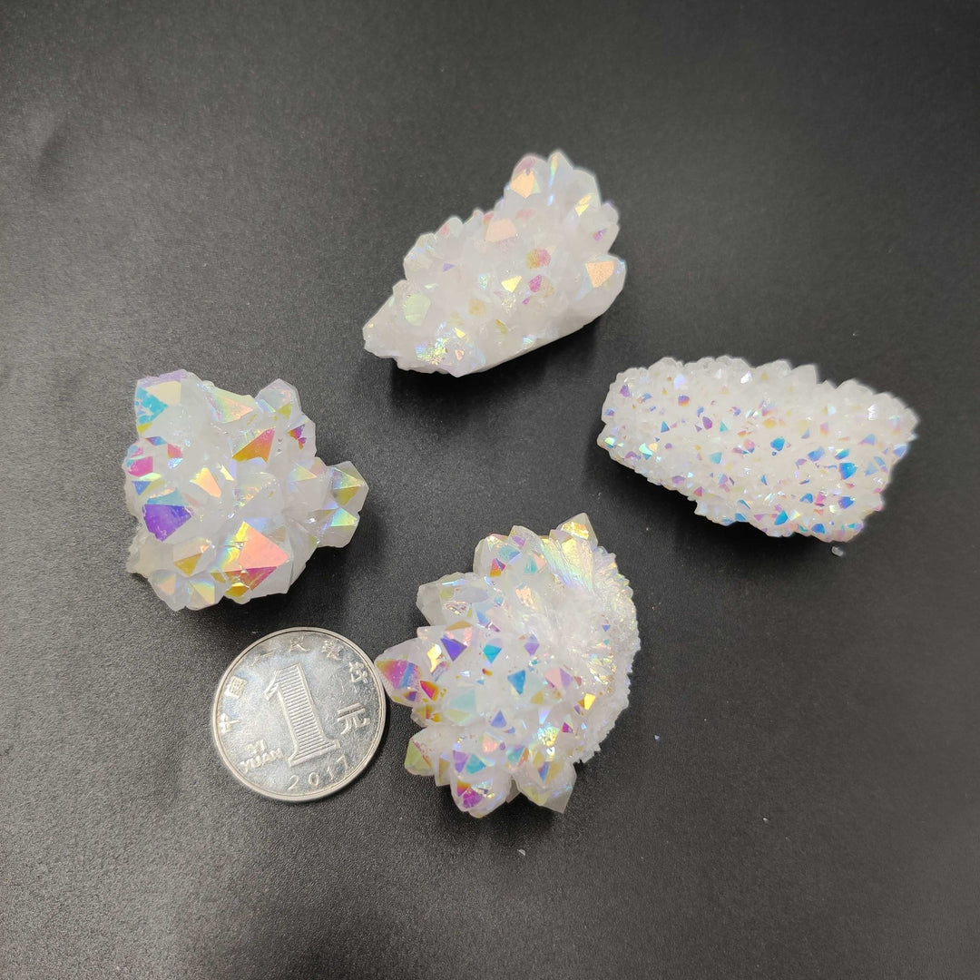 Decorazione con pietre preziose in cluster di quarzo aura di angelo Olivenorma