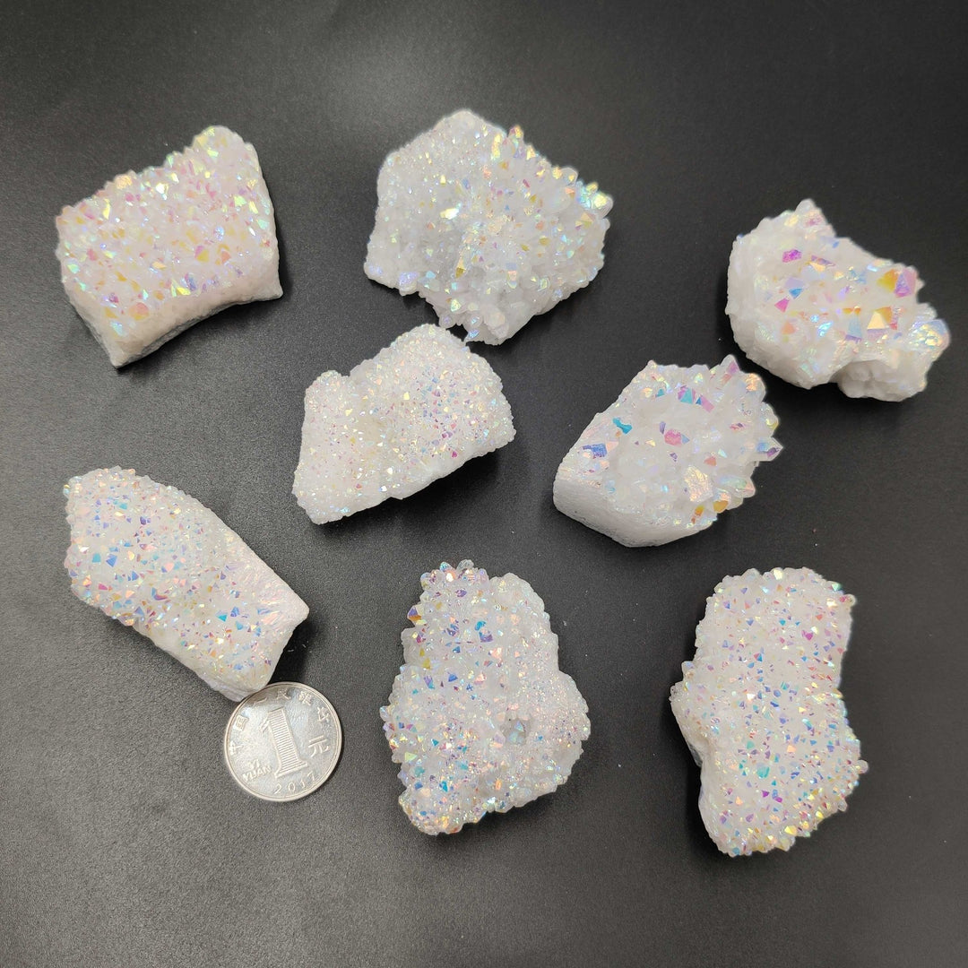 Decorazione con pietre preziose in cluster di quarzo aura di angelo Olivenorma