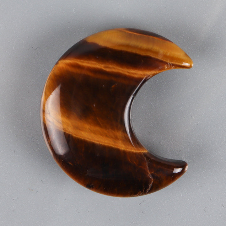 Olivenorma 3 pezzi set di pietre naturali piccole decorazioni artigianali con pietre preziose a forma di luna