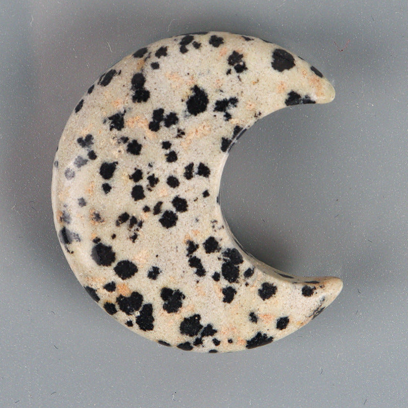 Olivenorma 3 pezzi set di pietre naturali piccole decorazioni artigianali con pietre preziose a forma di luna