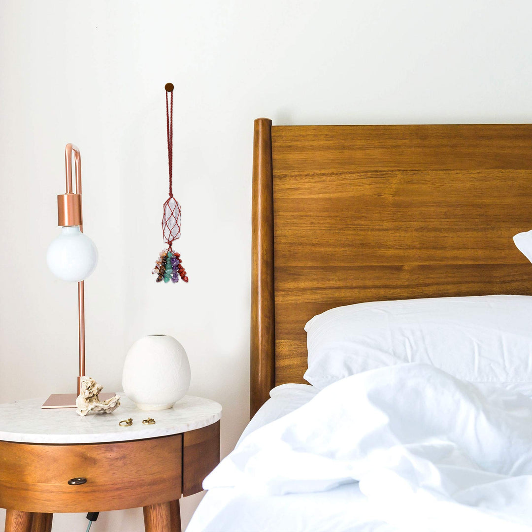 Ornamento appeso con cristalli curativi dei 7 chakra Olivenorma