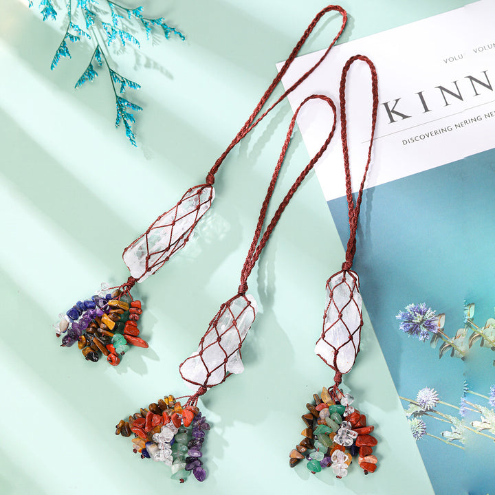 Ornamento appeso con cristalli curativi dei 7 chakra Olivenorma