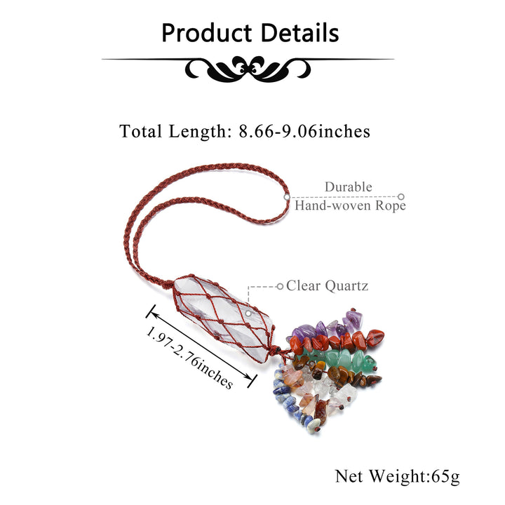 Ornamento appeso con cristalli curativi dei 7 chakra Olivenorma