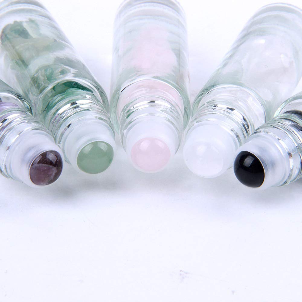 Olivenorma flacone con rullo di pietre preziose da 10 ml Decorazione di cristallo curativo 