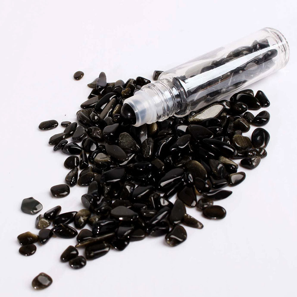 Olivenorma flacone con rullo di pietre preziose da 10 ml Decorazione di cristallo curativo 