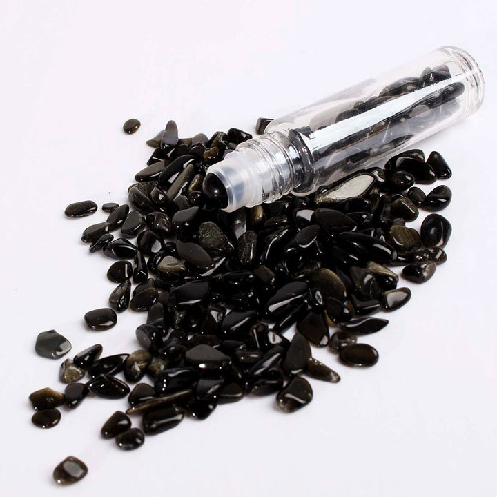 Olivenorma flacone con rullo di pietre preziose da 10 ml Decorazione di cristallo curativo 