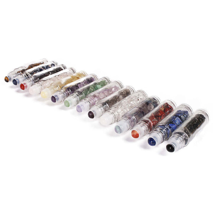 Olivenorma flacone con rullo di pietre preziose da 10 ml Decorazione di cristallo curativo 