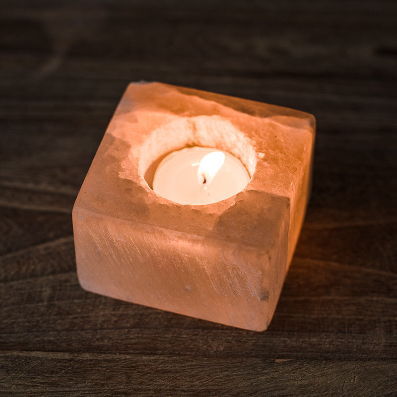 Portacandele minerale in gesso Olivenorma Sugar Cube