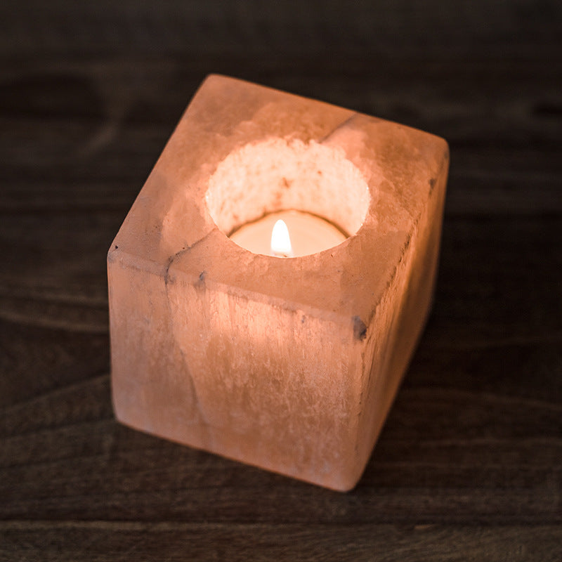 Portacandele minerale in gesso Olivenorma Sugar Cube