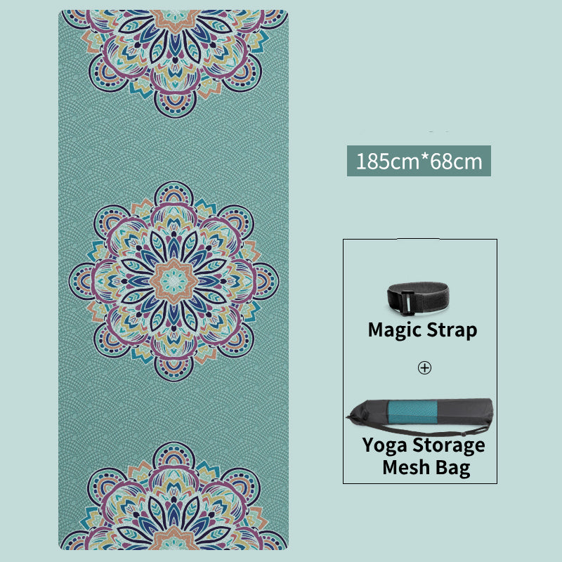 Tappetino yoga Olivenorma in TPE ecologico con stampa mandala da 8 mm 