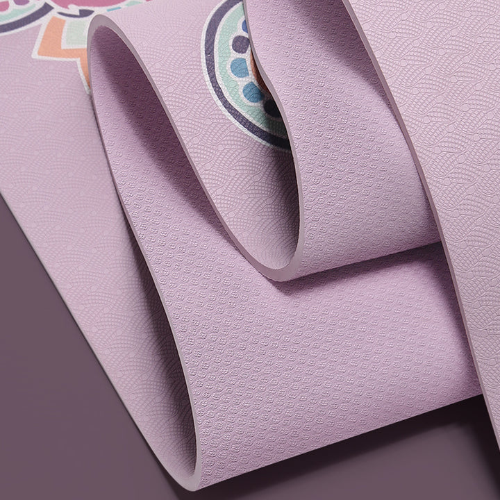 Tappetino yoga Olivenorma in TPE ecologico con stampa mandala da 8 mm 