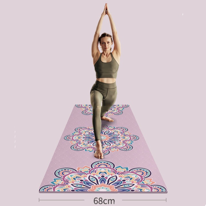 Tappetino yoga Olivenorma in TPE ecologico con stampa mandala da 8 mm 