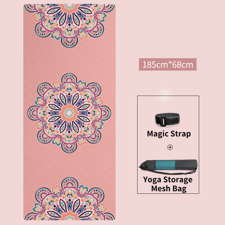 Tappetino yoga Olivenorma in TPE ecologico con stampa mandala da 8 mm 