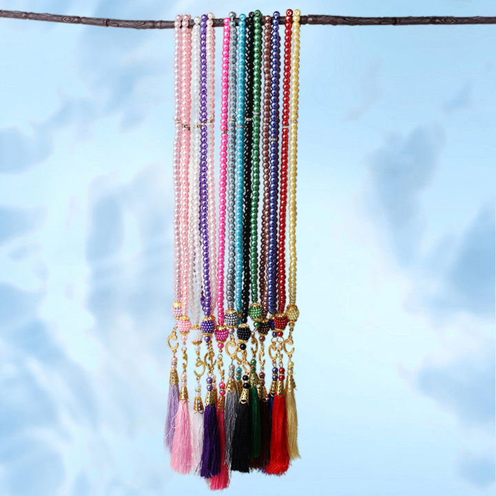 Olivenorma 6mm 99 perline acriliche Tasbih Rosario Bracciale