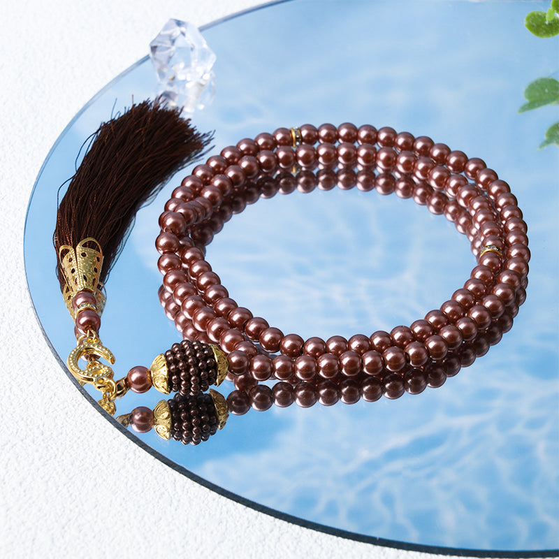 Olivenorma 6mm 99 perline acriliche Tasbih Rosario Bracciale