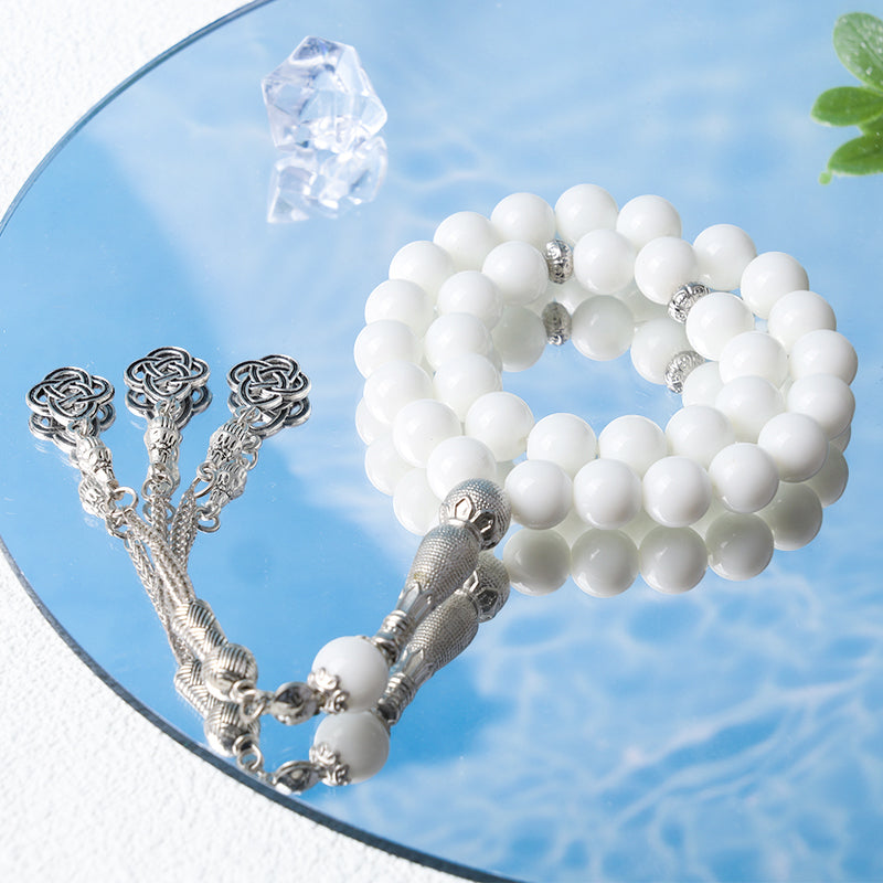 Olivenorma 10mm 33 Bracciale Rosario in Vetro di Porcellana 