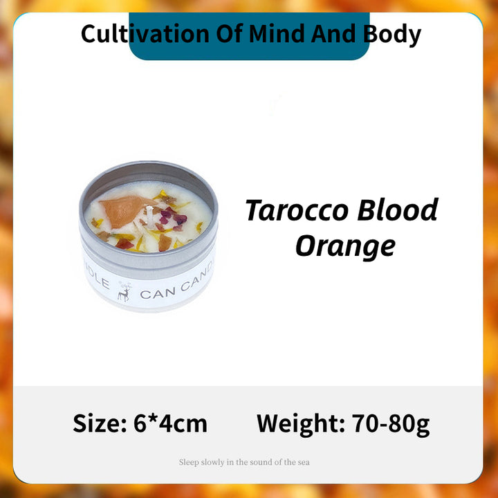 Olivenorma Candela in latta Fiori secchi Cristallo Aromaterapia