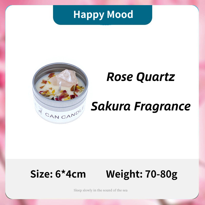 Olivenorma Candela in latta Fiori secchi Cristallo Aromaterapia