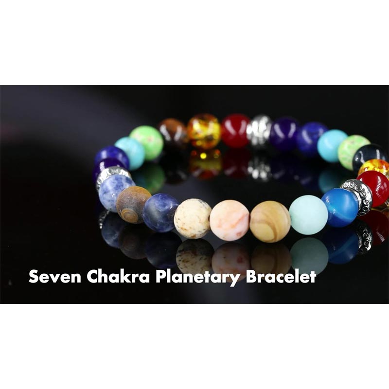 Bracciale dei sette chakra del pianeta cosmico