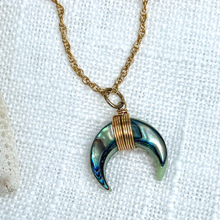 Collana con mezzaluna in pietra preziosa Olivenorma