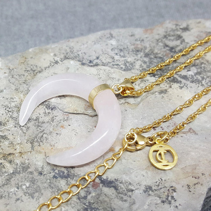 Collana con mezzaluna in pietra preziosa Olivenorma