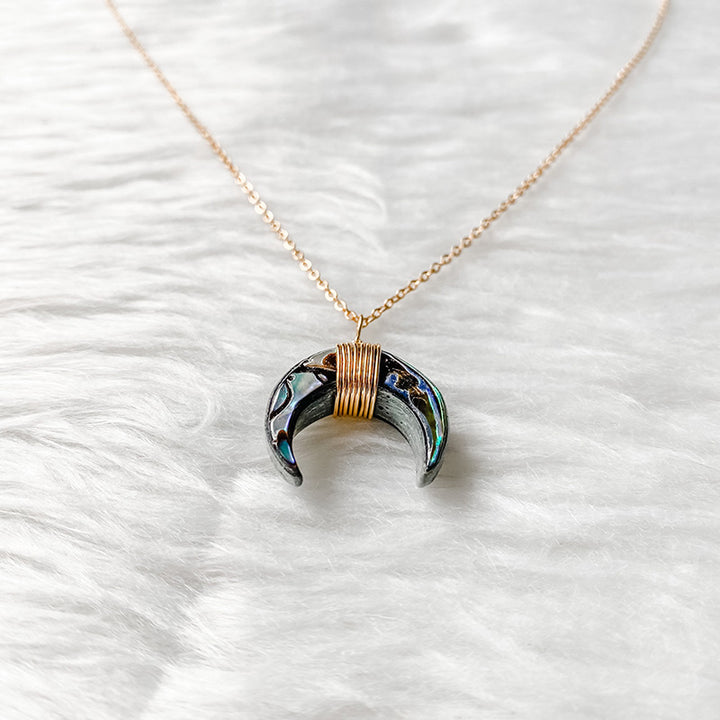 Collana con mezzaluna in pietra preziosa Olivenorma
