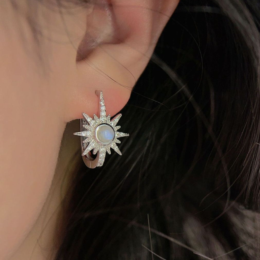 Olivenorma Moonstone S925 Orecchini in argento sterling con pietra di luna