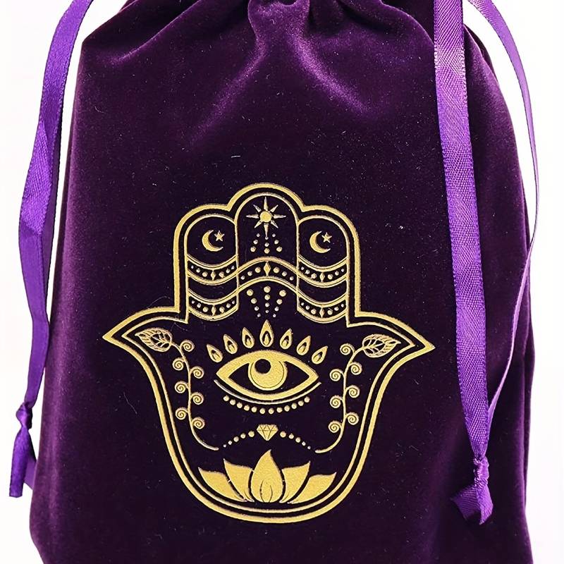Olivenorma Hamsa Hand Velvet Jewelry Pouch Borsa regalo