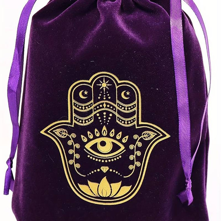 Olivenorma Hamsa Hand Velvet Jewelry Pouch Borsa regalo